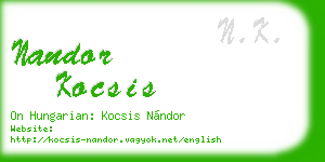 nandor kocsis business card
