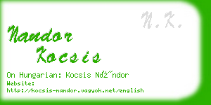 nandor kocsis business card